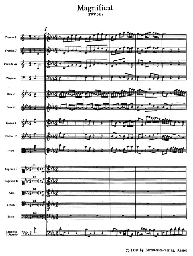 Magnificat (Es- DUr) BWV243a